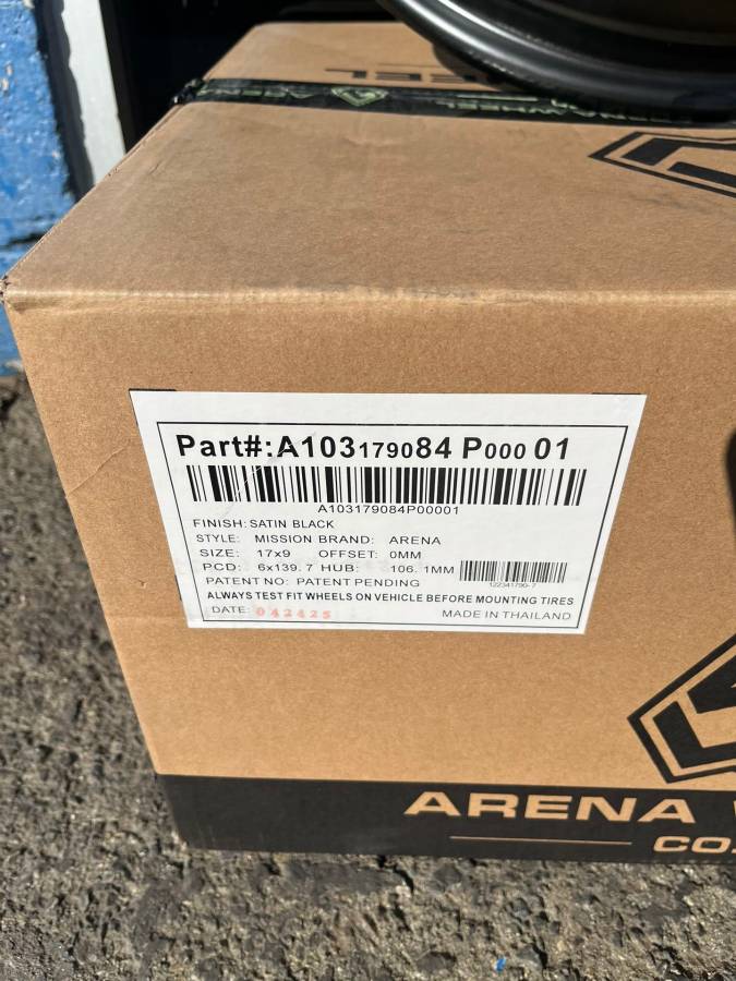 Arena Mission A103 Wheels 17” 6x5.5