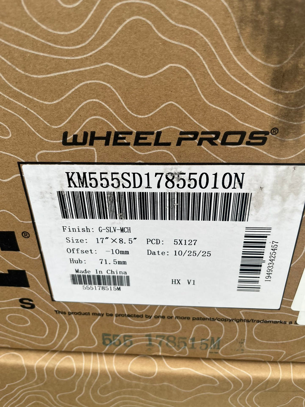 KMC KM555 ATTACK WHEELS 17x8.5 5x5 Silver/ Machined