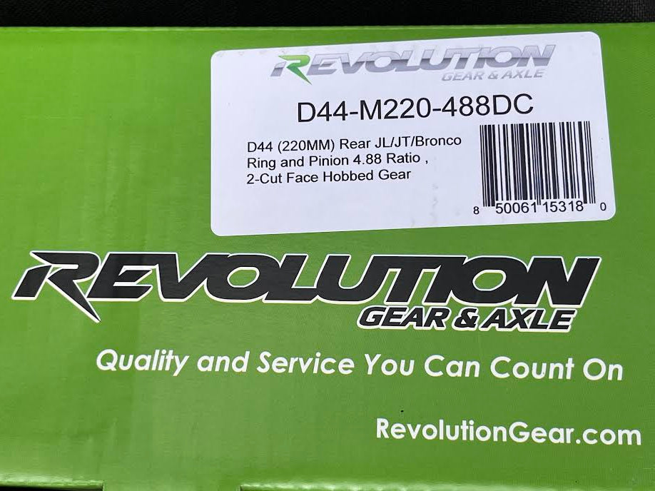 Revolution Gear D44-M220-488DC Rear 4.88 Ring & Pinion for Wrangler JL/Bronco