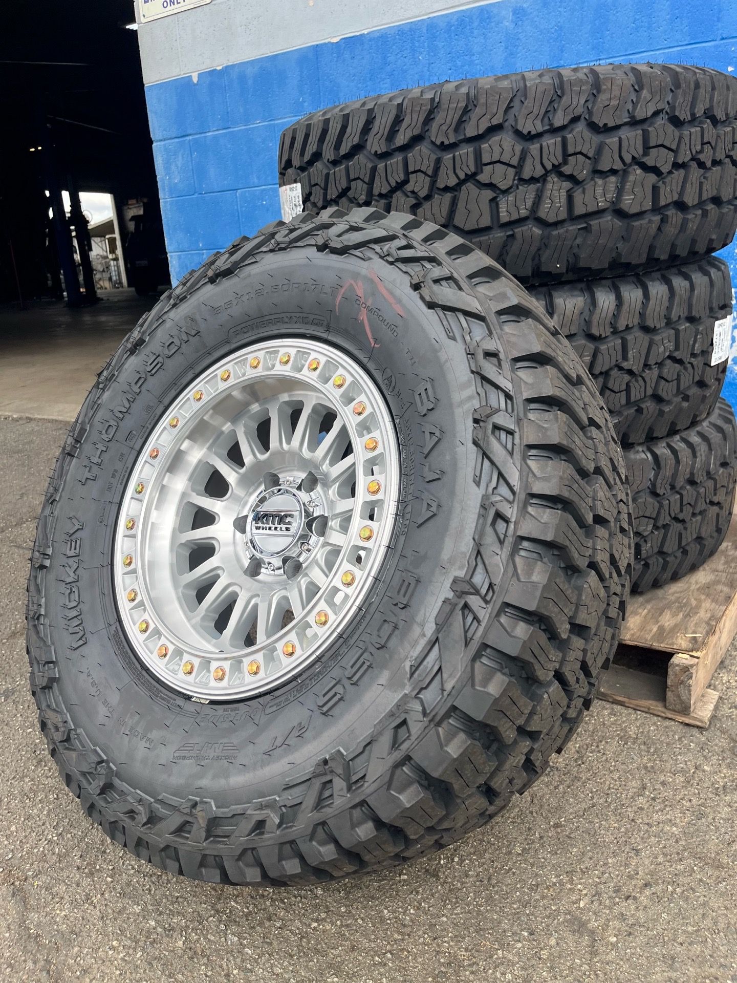 KMC IMS KM552 17x9 Wheels + Mickey Thompson Baja Boss A/T 35/12.50R17 Package