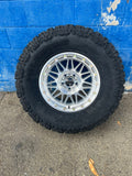 KMC KM555 Attack Wheels 17”5x5/Milestar Patagonia M/TO2 315-70-17 Machined