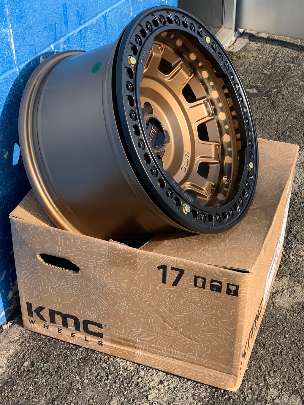 KMC KM236 Tank Bead Lock Wheels 17x9 5x5 Bronze