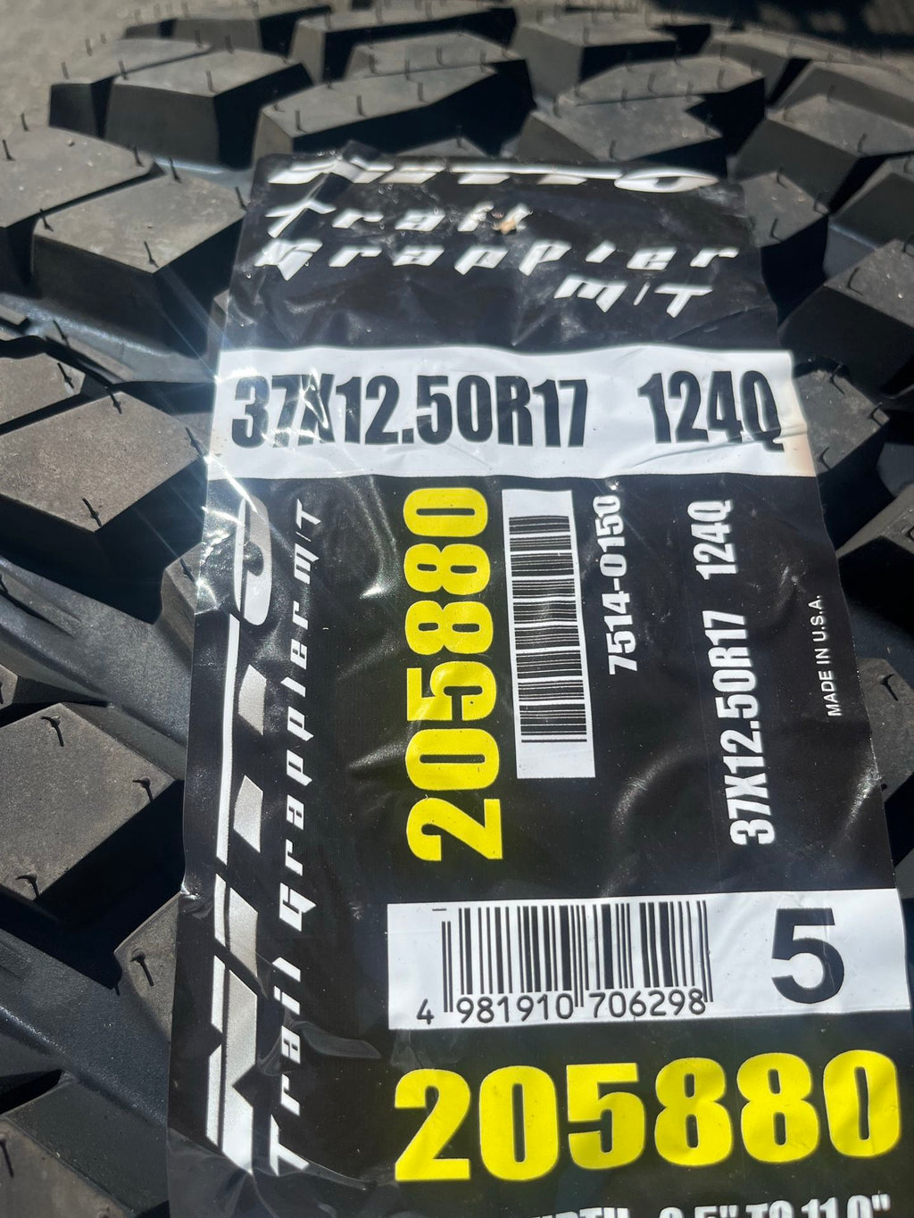 Nitto Trail Grappler MT 35-12.50-17 Set of 4 NEW