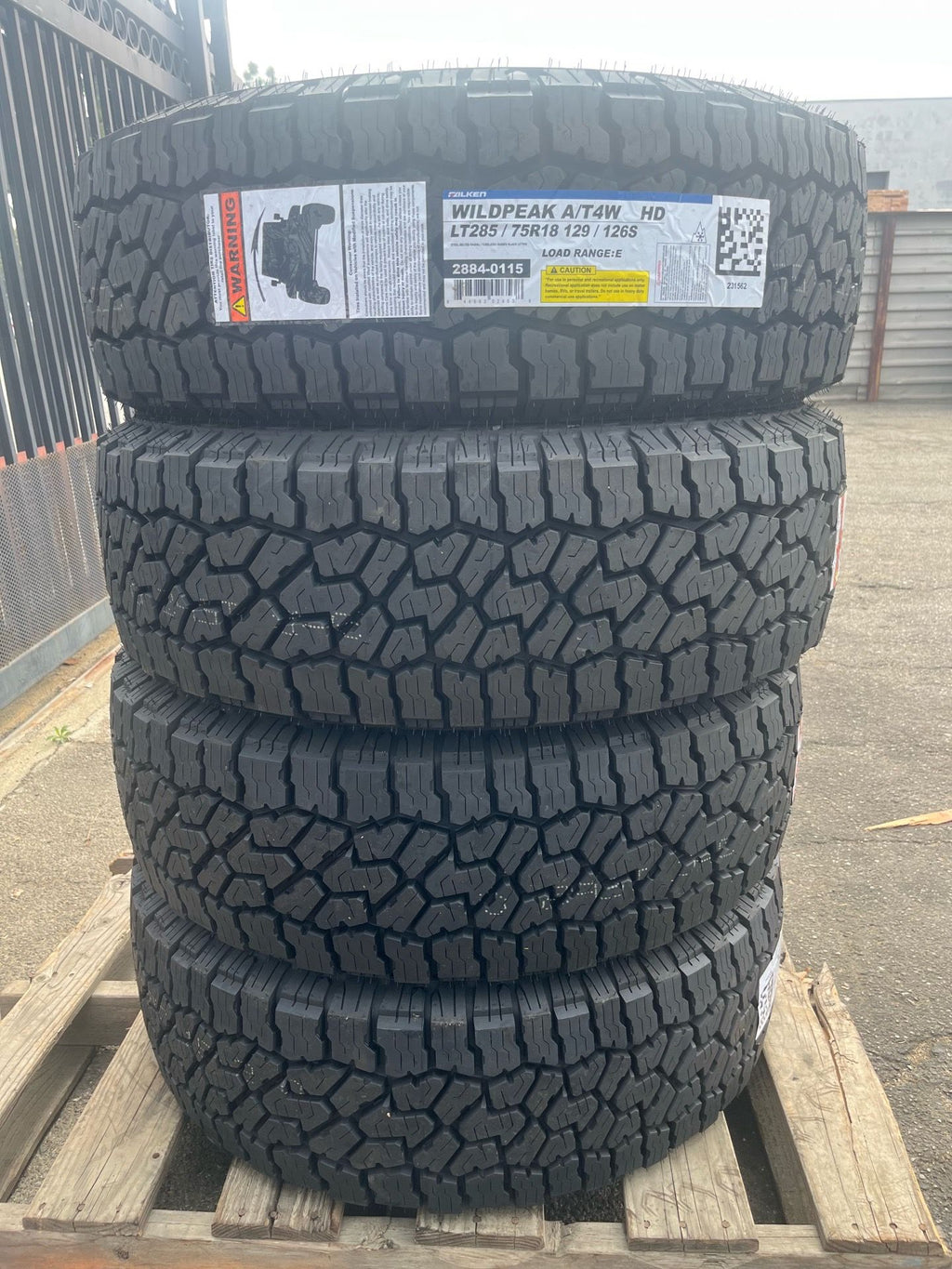 Falken Wildpeak AT4 285-75-18 10ply Set of 4 New